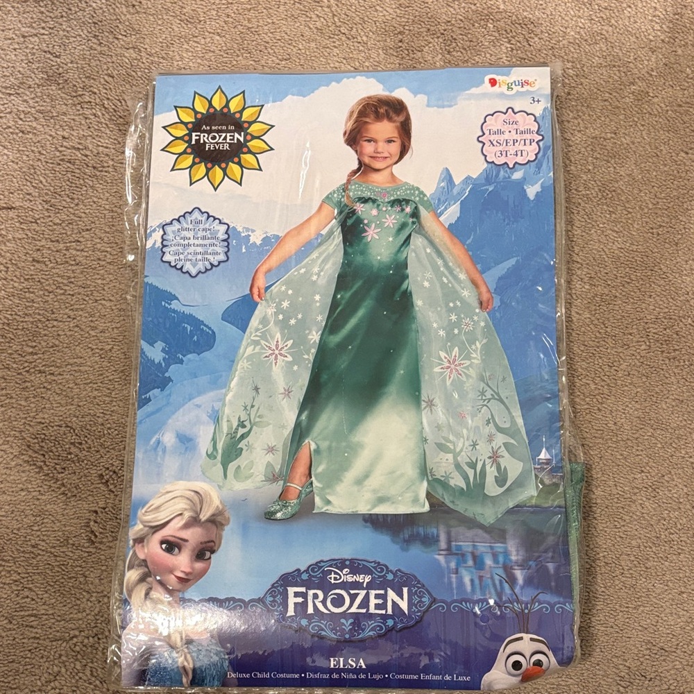 Disney Frozen Elsa Dress in Green and Blue